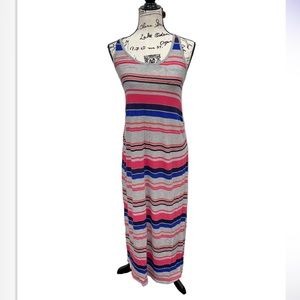 Maternity sz S Maxi Tank Dress Long Flowy Bright Summer Old Navy Gap Isa…